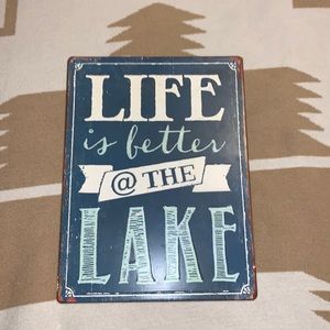 Metal Lake Sign